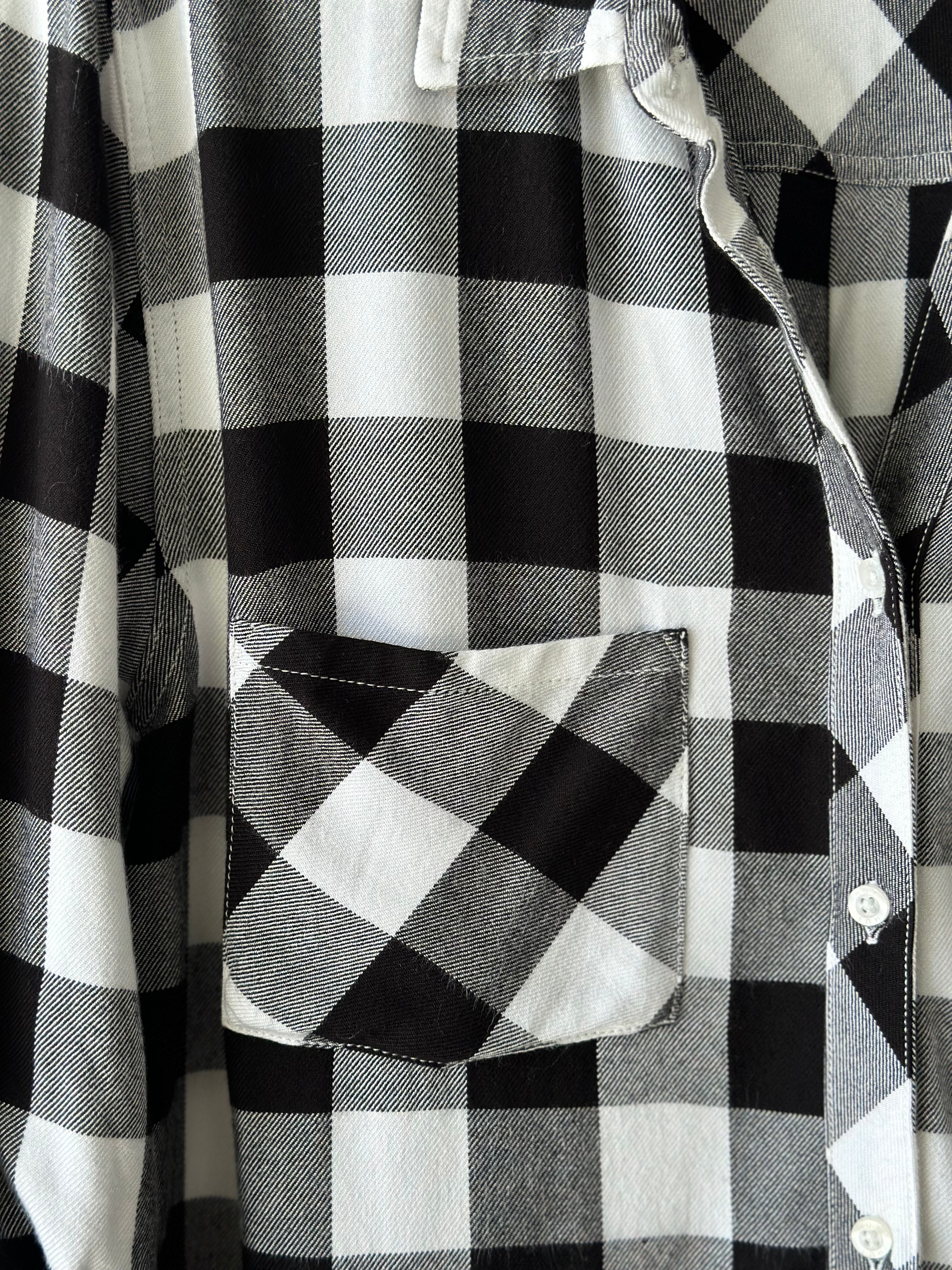 Black Gingham Cosy Plaid