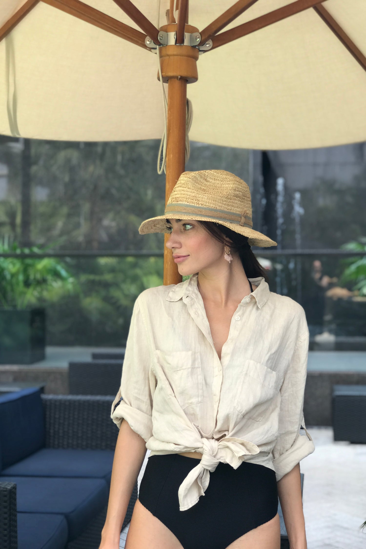 Almond Boyfriend Linen Shirt