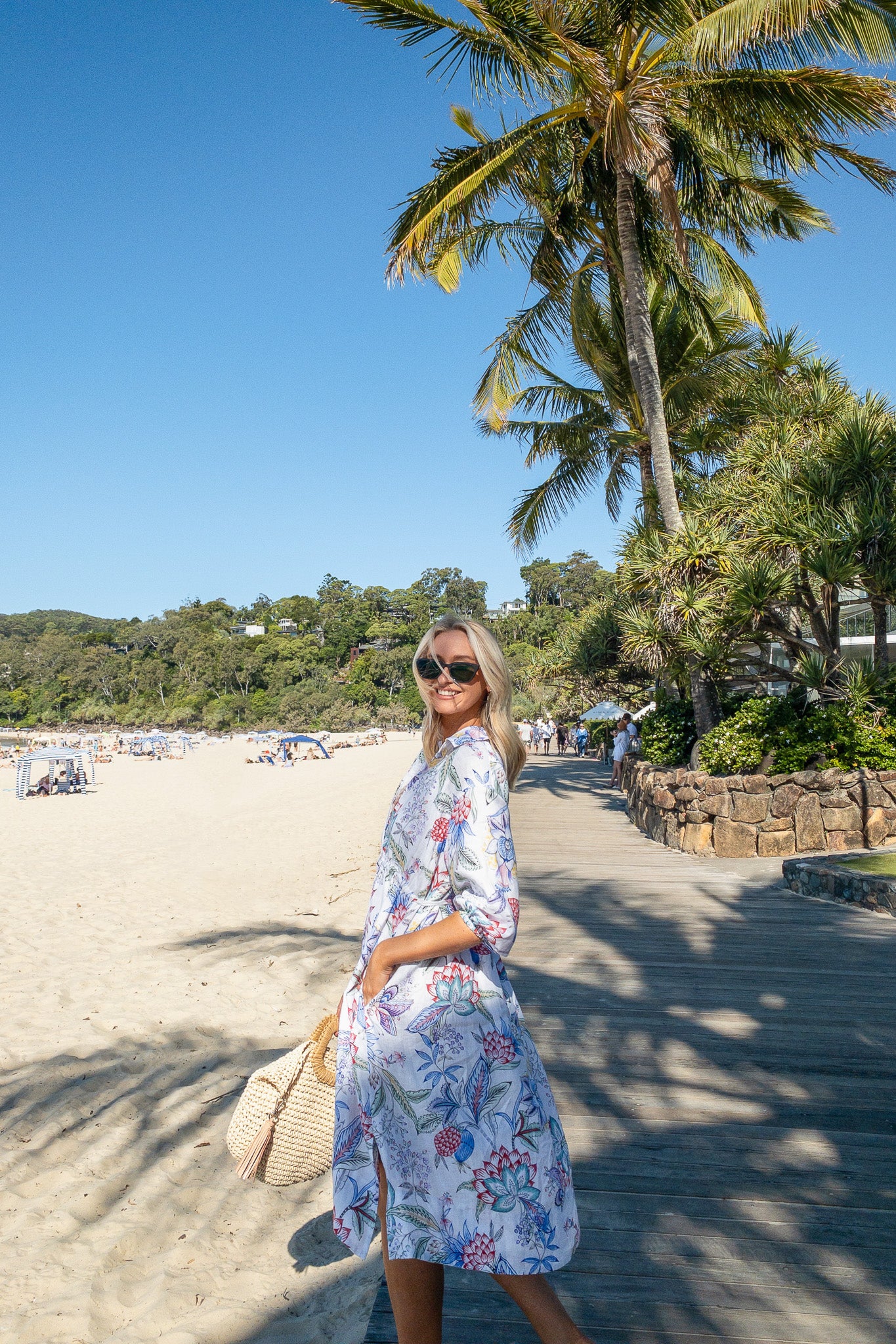 Summer Palace Drawstring Midi Dress