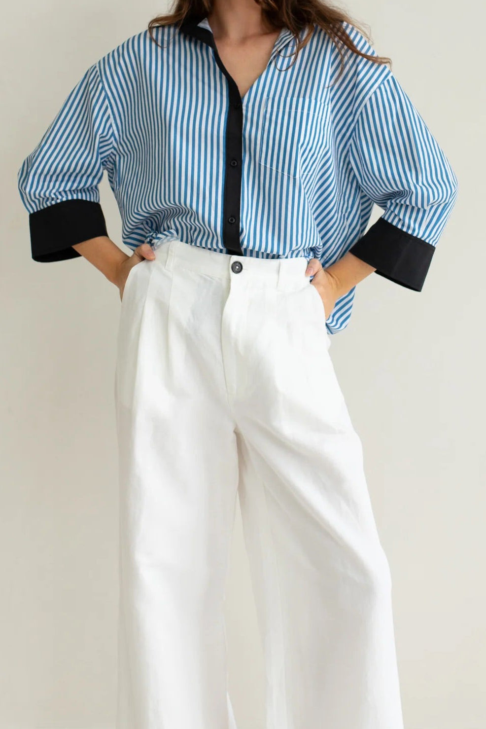Chelsea Contrast Cotton Poplin Shirt
