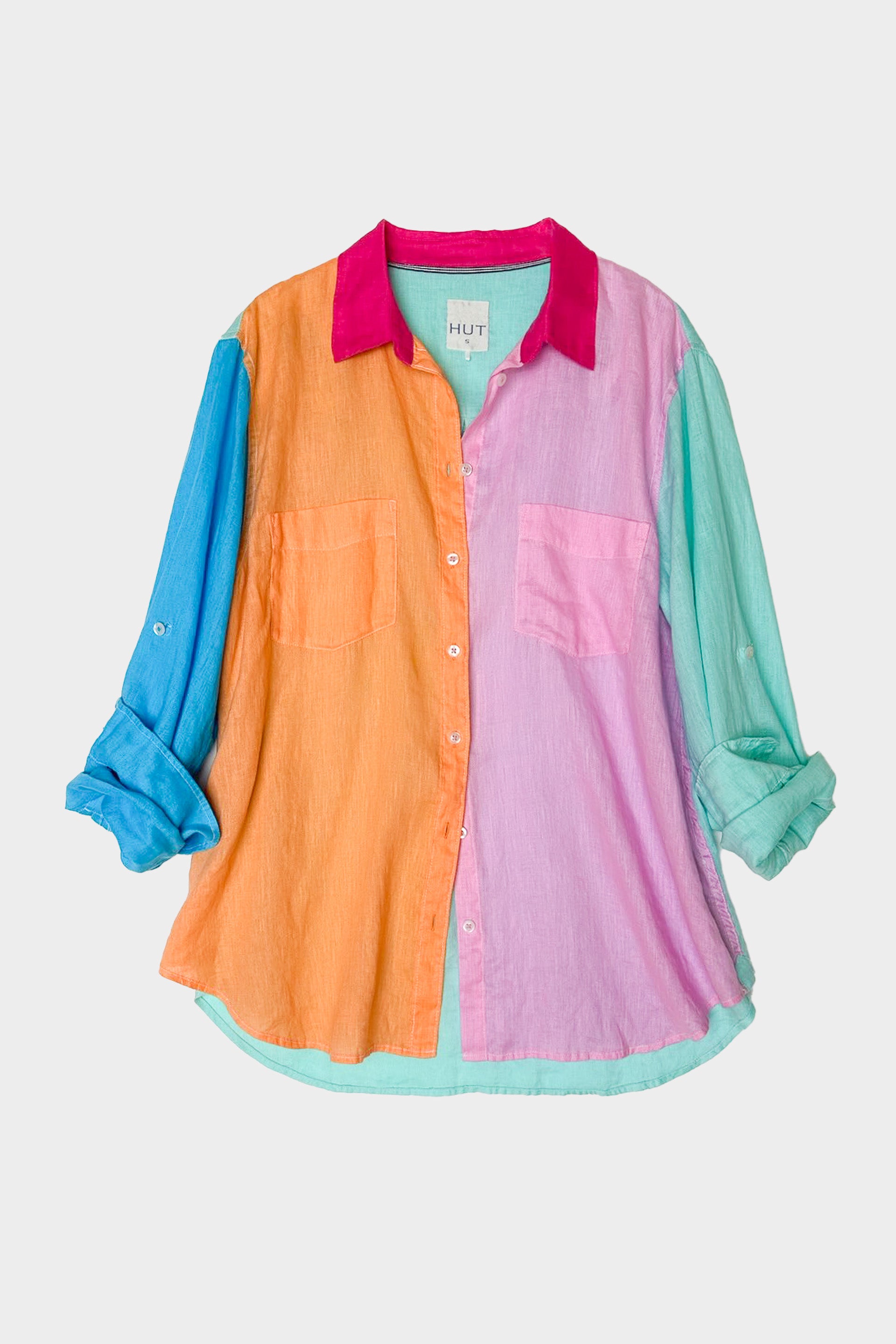 Hopscotch Boyfriend Linen Shirt