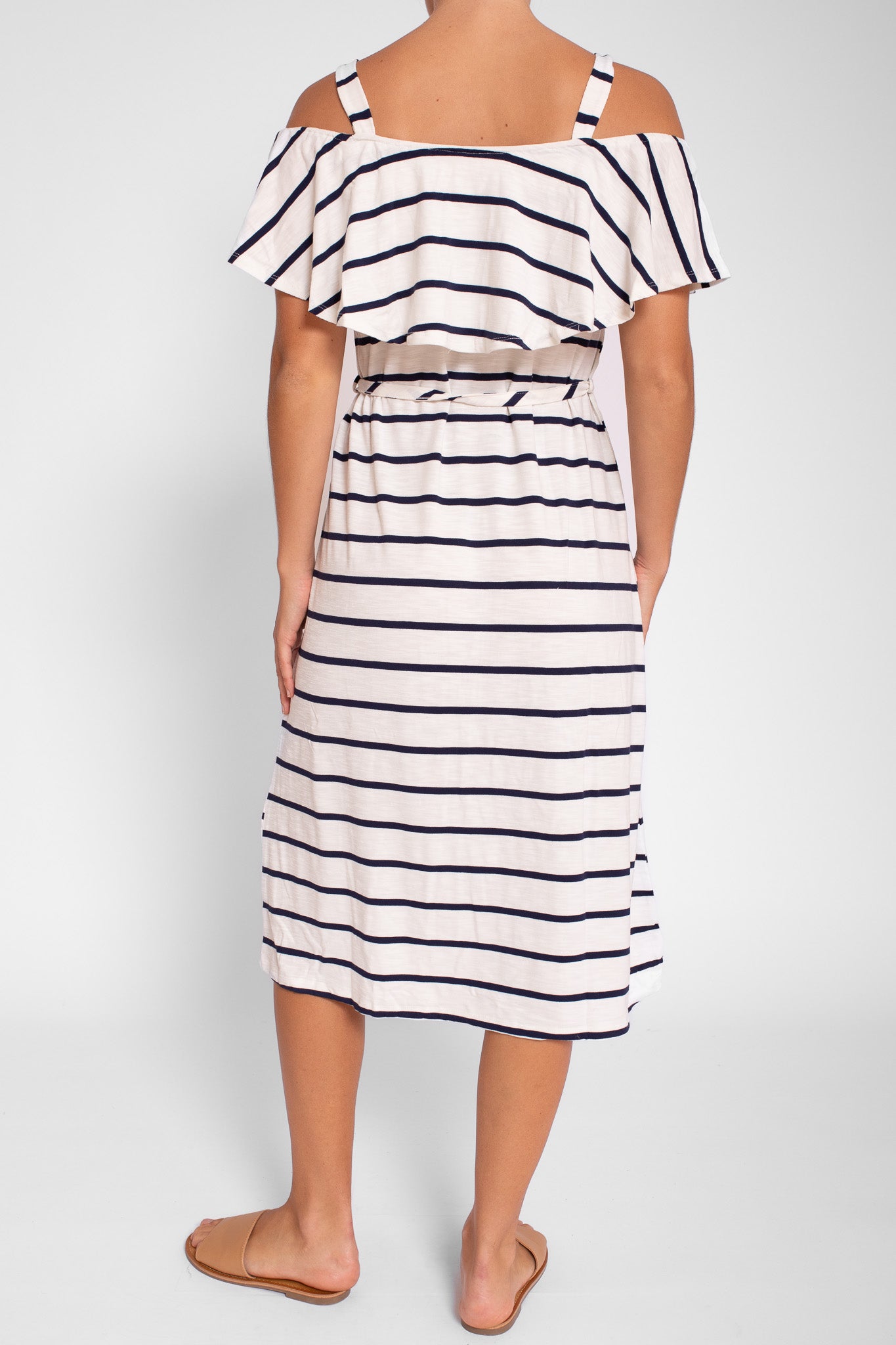 Navy and White Multi Wear Midi Dress