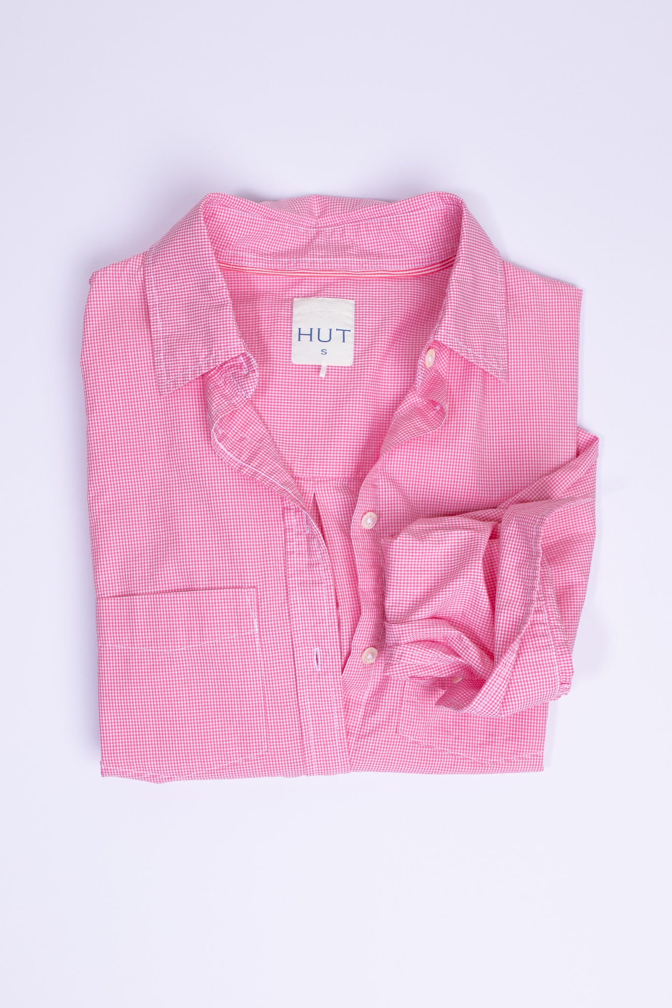 Persian Pink Incy Wincy Baby Gingham Sophia Cotton Shirt