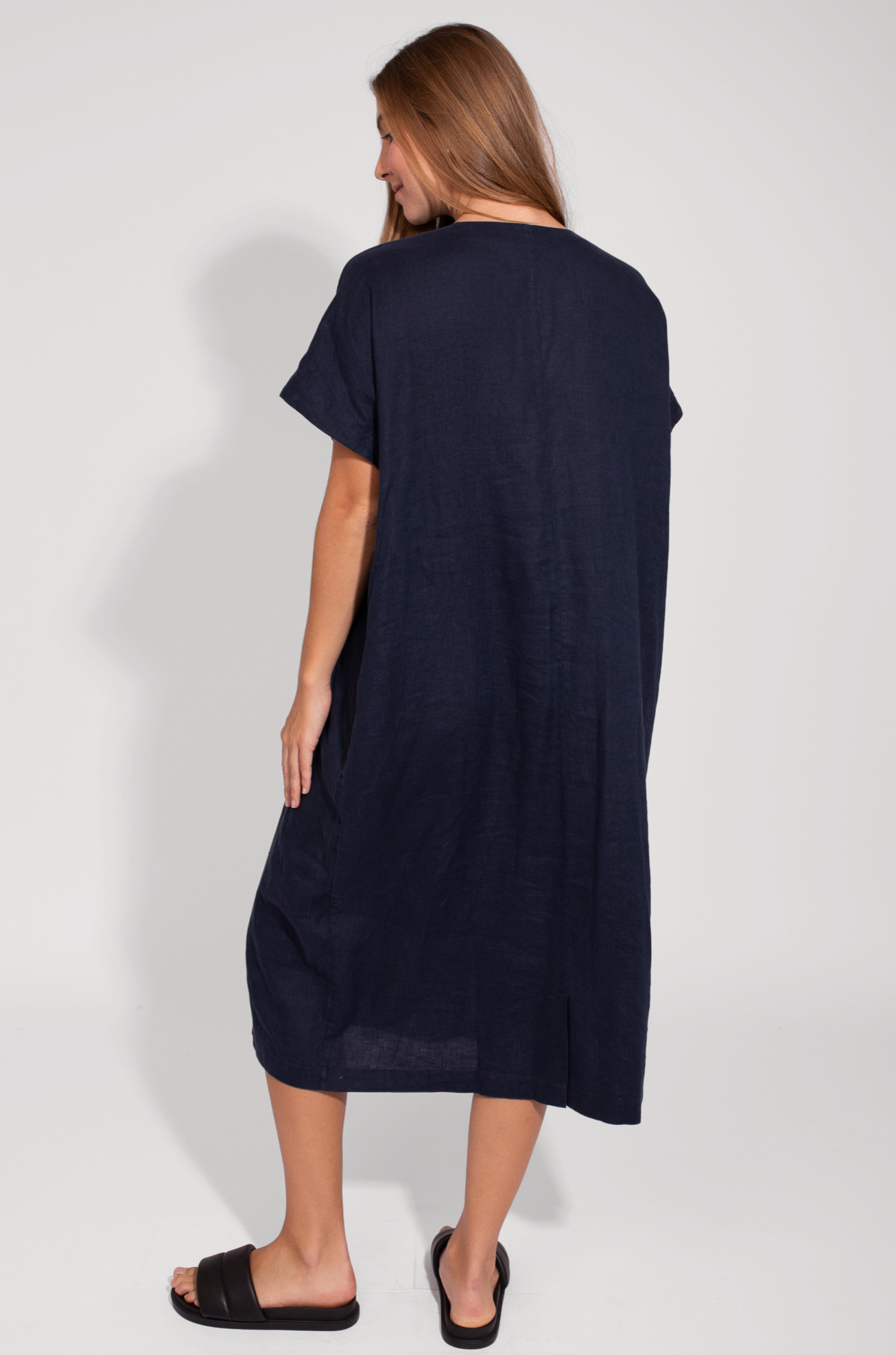 Navy Kaftan Dress