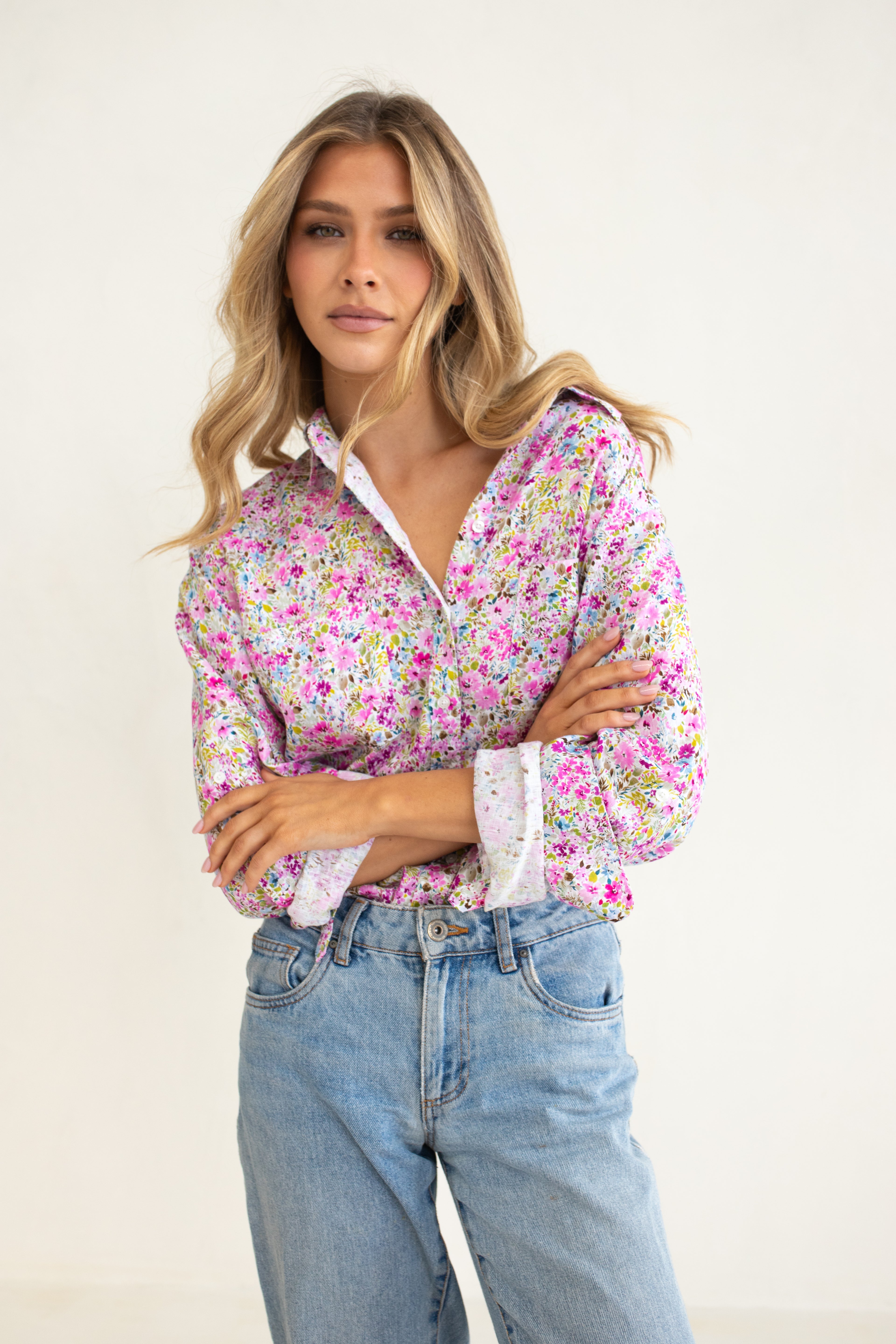 Afternoon Tea Boyfriend Linen Shirt