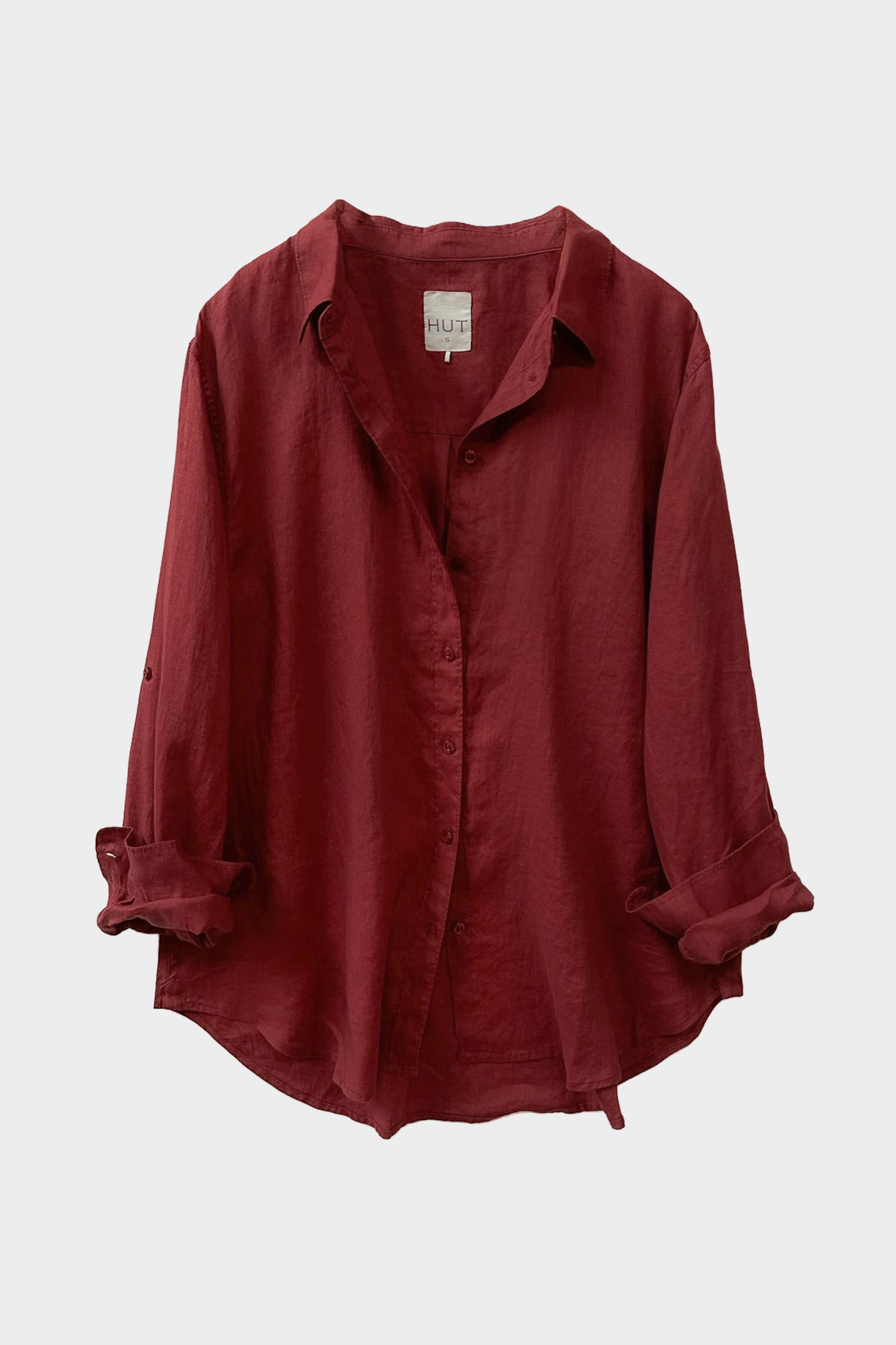 Rhubarb Boyfriend Linen Shirt