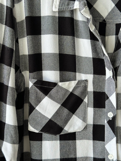 Black Gingham Cosy Plaid