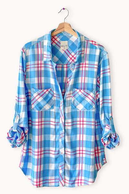 Blue Plaid Cosy Shirt