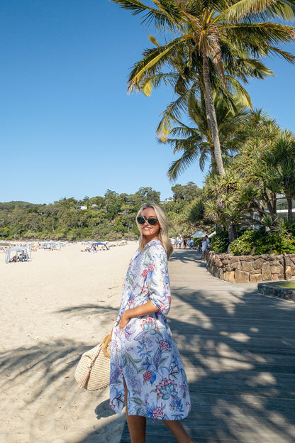 Summer Palace Drawstring Midi Dress