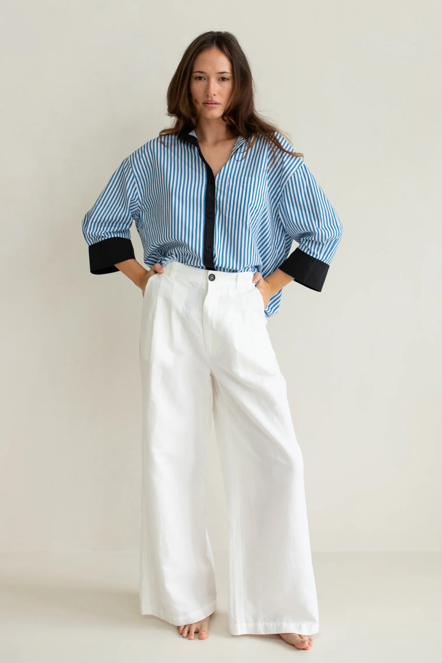 Chelsea Contrast Cotton Poplin Shirt