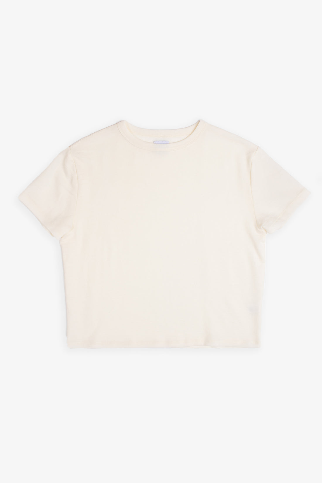 VÆNN Baby Wool Boxy Crew Neck Tee Double Cream