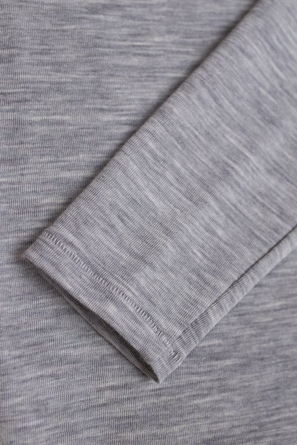 VÆNN Baby Wool Long Sleeve Wide Neck Crew Marble
