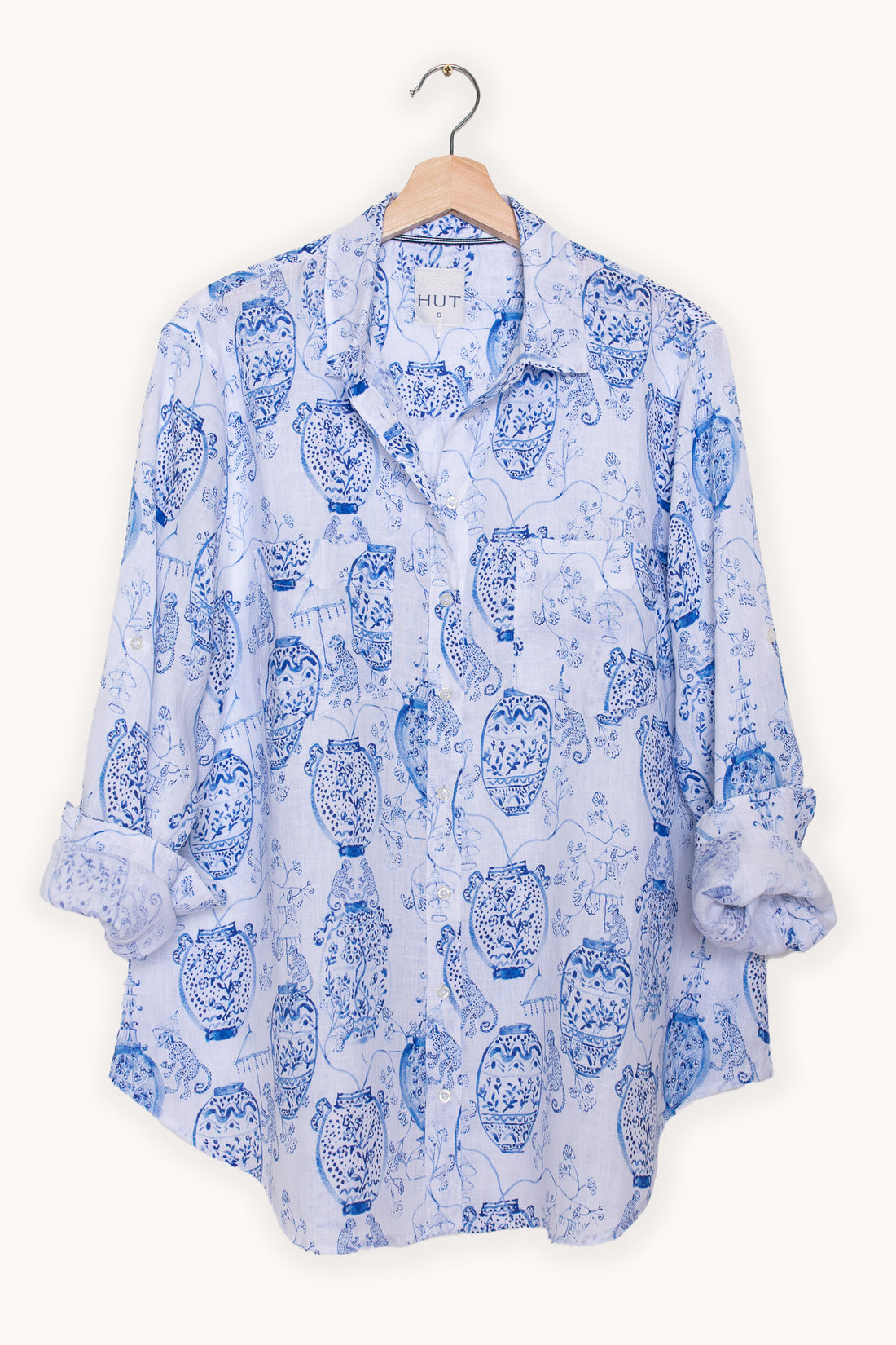 Ginger Jar Boyfriend Linen Shirt
