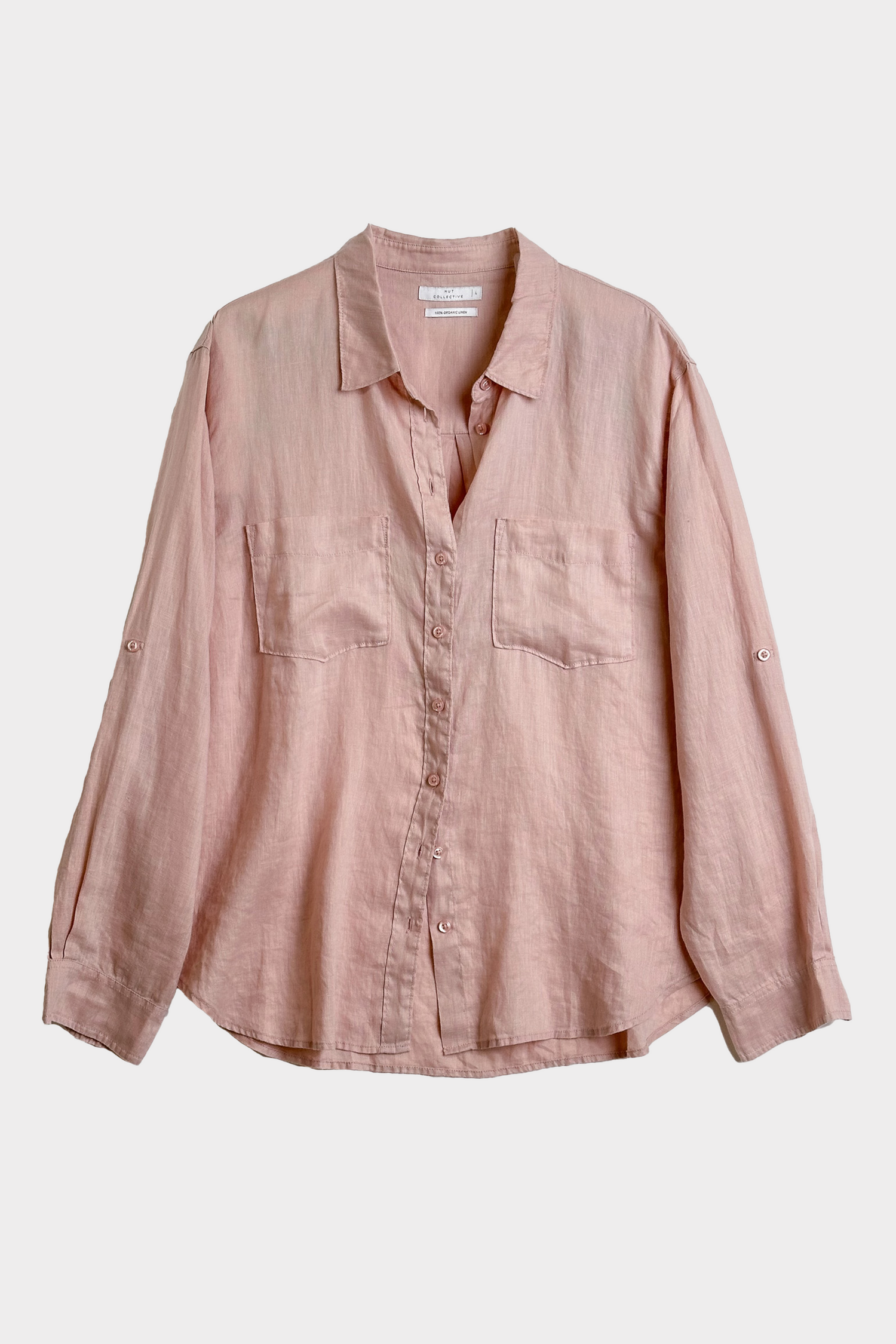 Blush Boyfriend Linen Shirt - HUT Collective