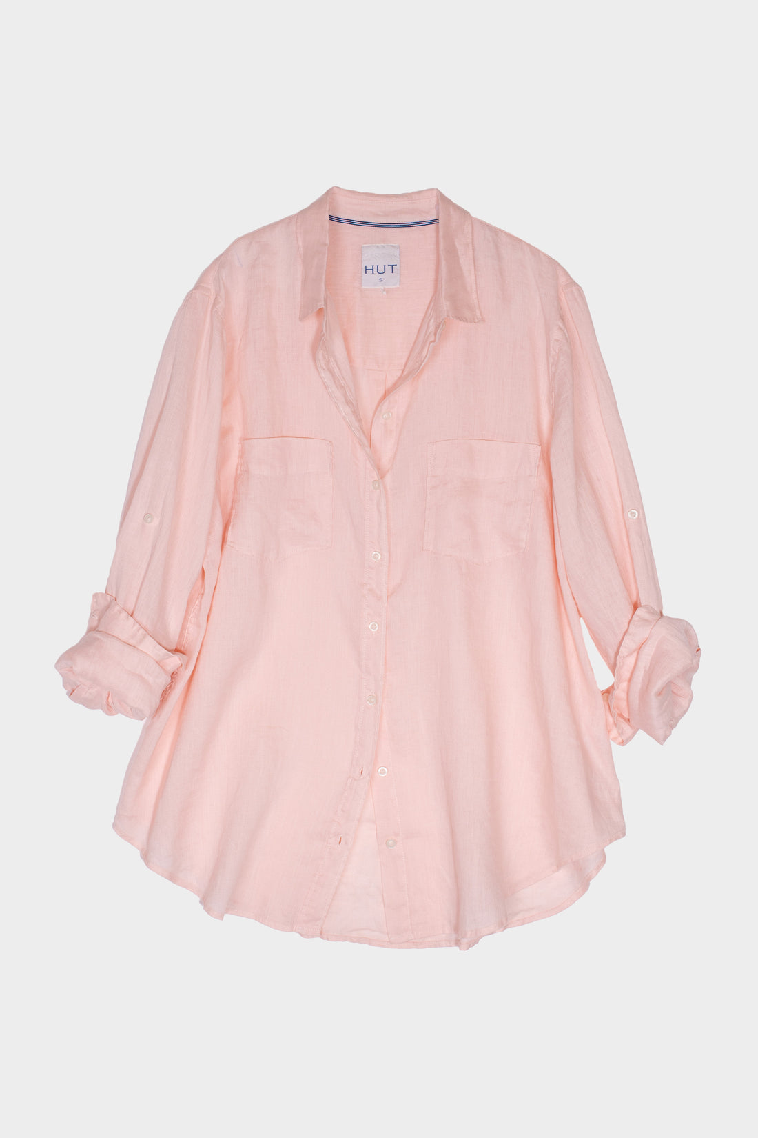 Marshmallow Pink Boyfriend Linen Shirt