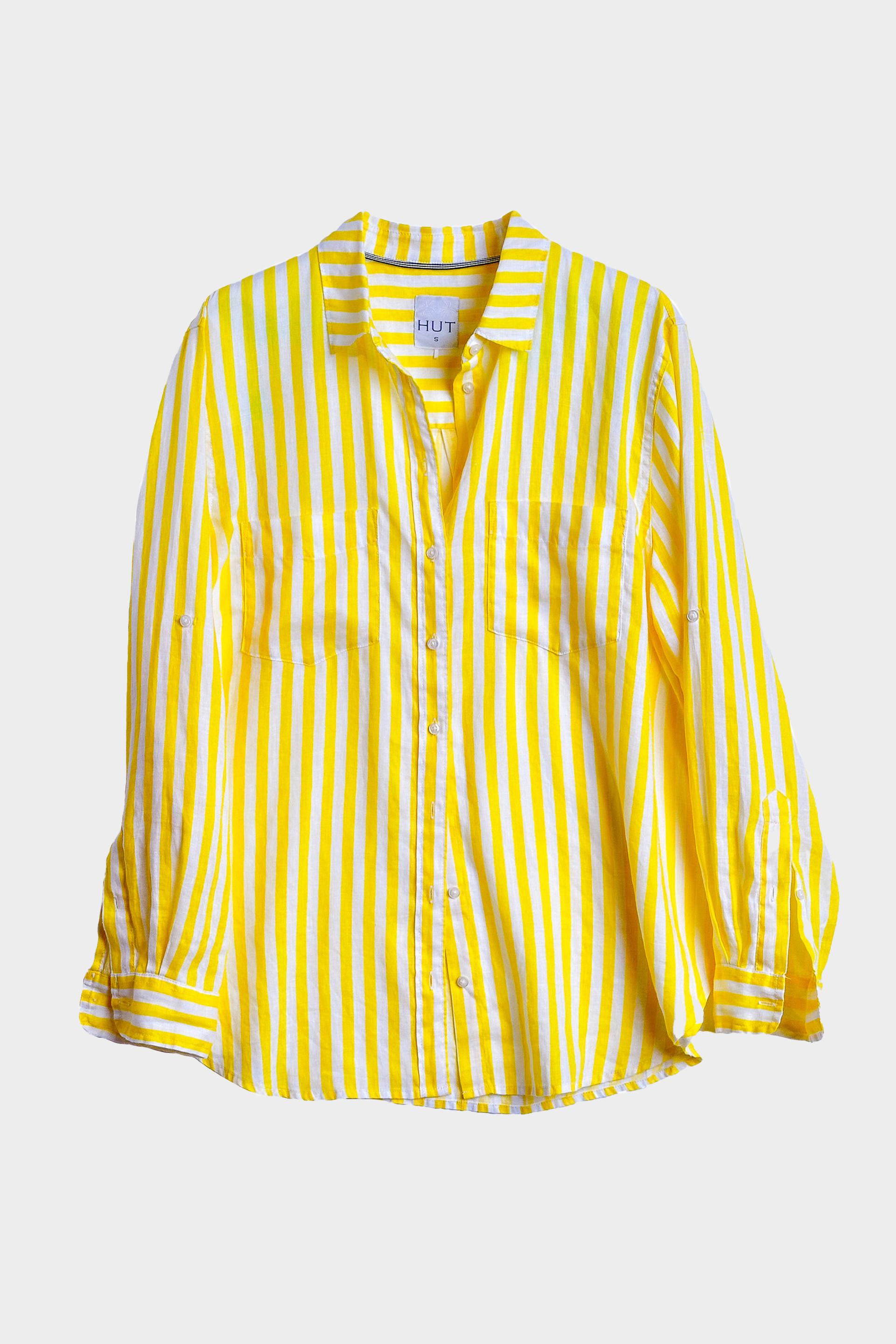Sun Stripe Boyfriend Linen Shirt