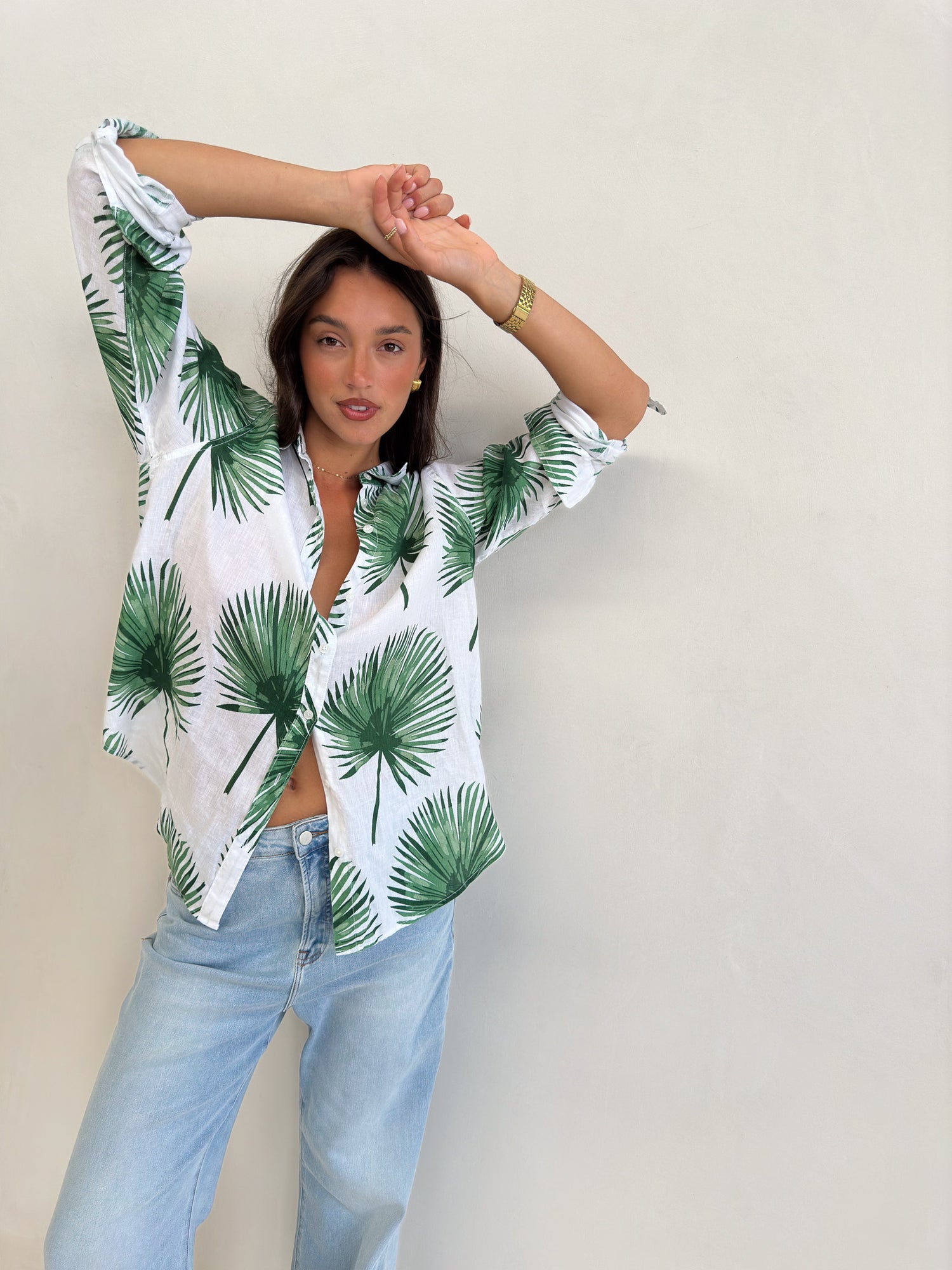 Tulum Days Boyfriend Linen Shirt