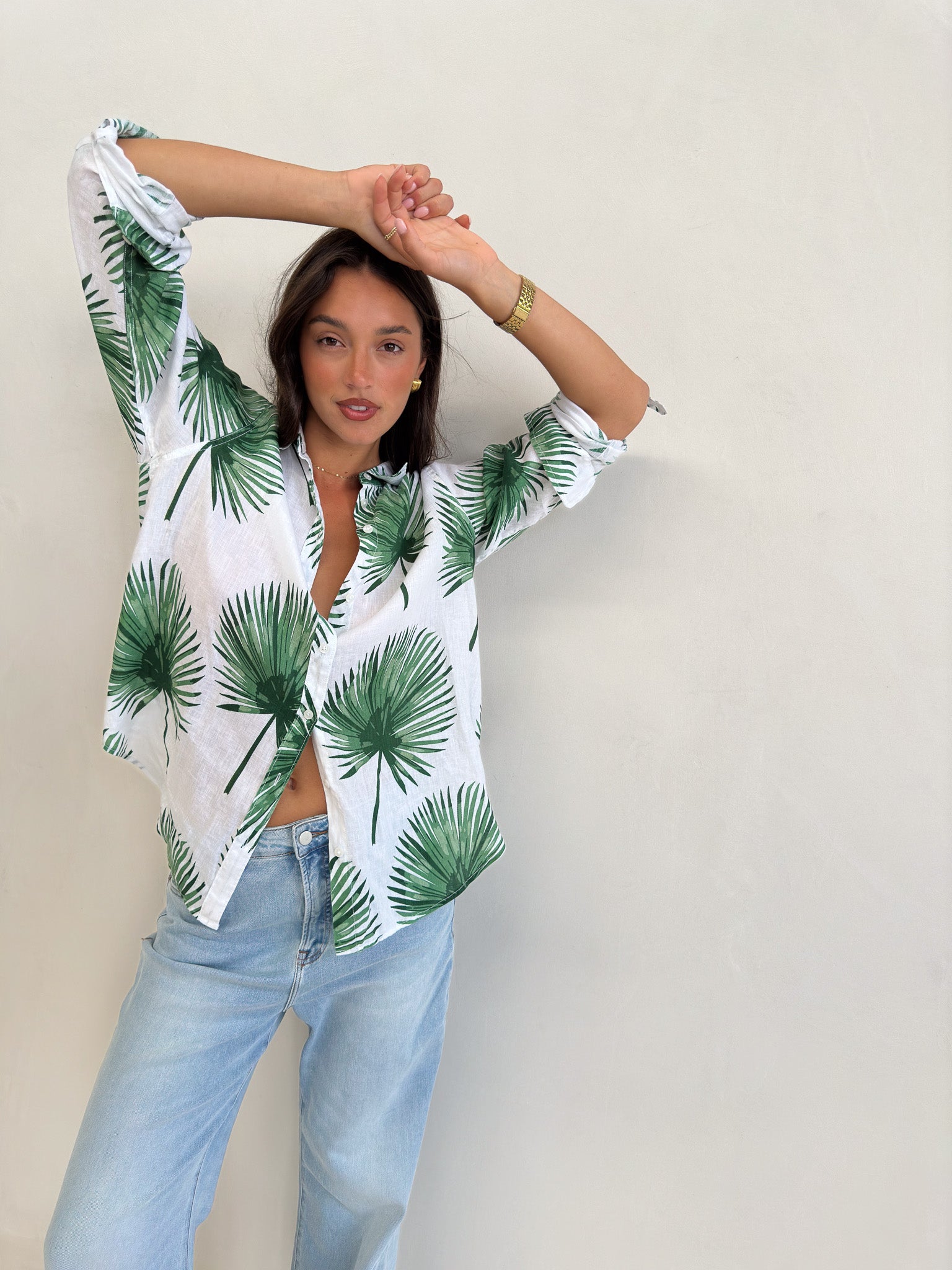 Tulum Days Boyfriend Linen Shirt