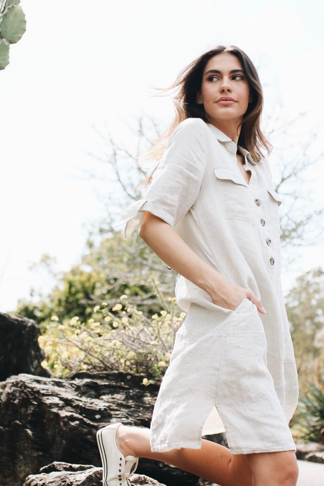 Safari Linen Dress HUT clothing Warehouse Sale Safari Linen Dress HUT clothing Warehouse Sale