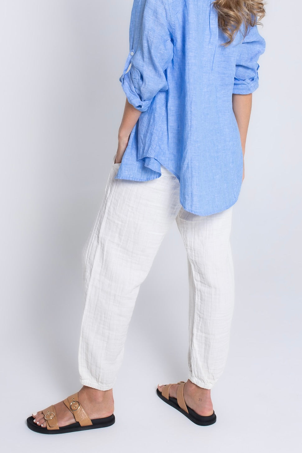 White Double Gauze Pant