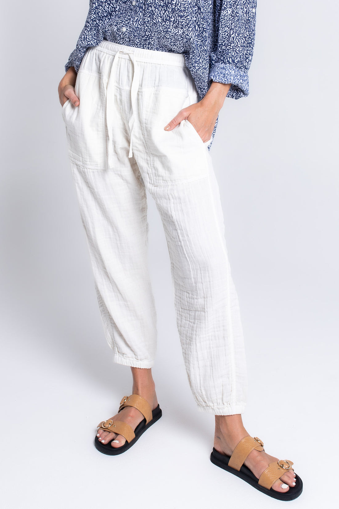 White Double Gauze Pant