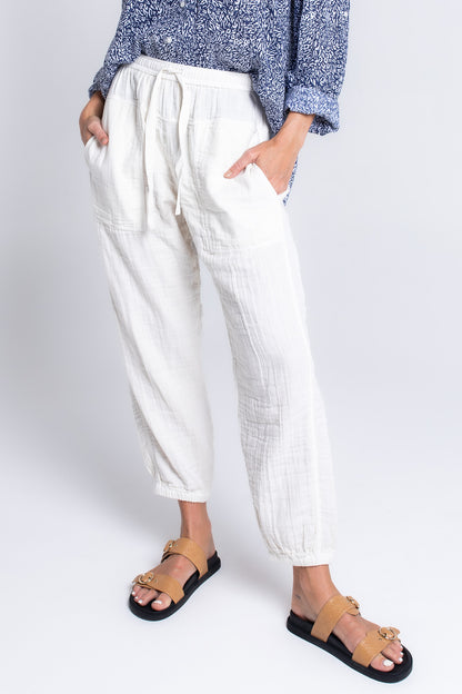 White Double Gauze Pant