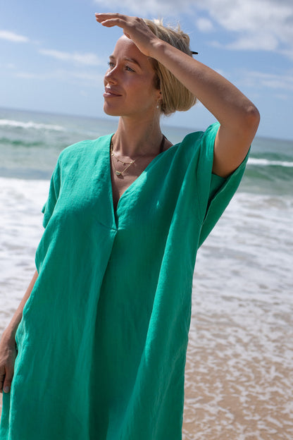 Green Kaftan Dress