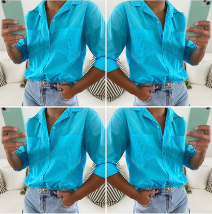 Blue Lagoon Cotton Poplin Shirt