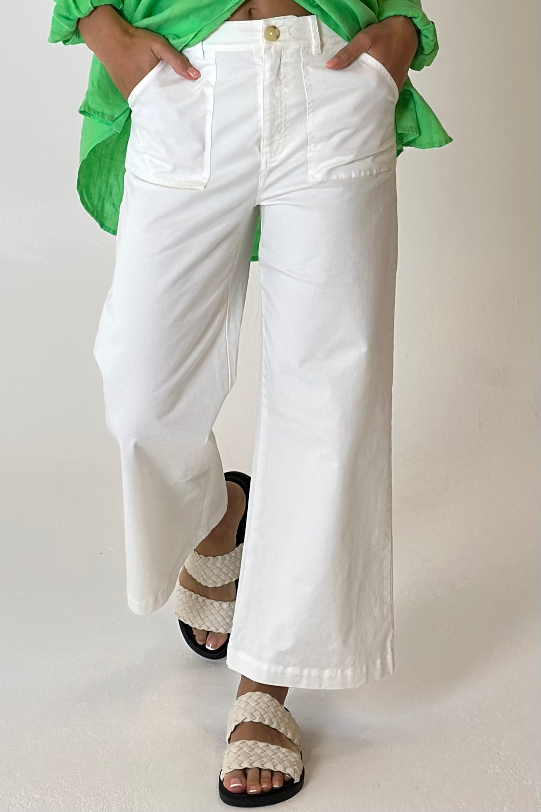 White Wide Leg Pant