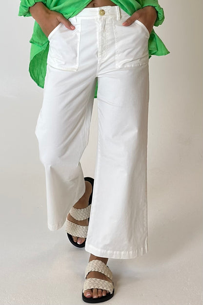 White Wide Leg Pant