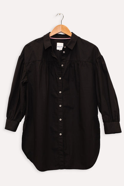 Black Donna Smock Shirt