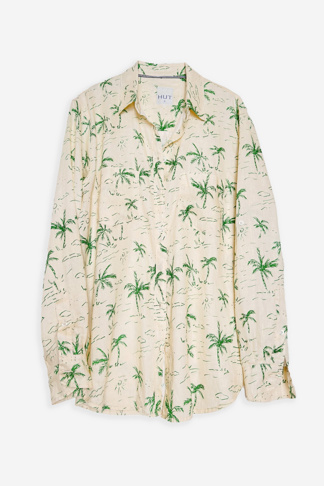 Tropical Vista Boyfriend Linen Shirt