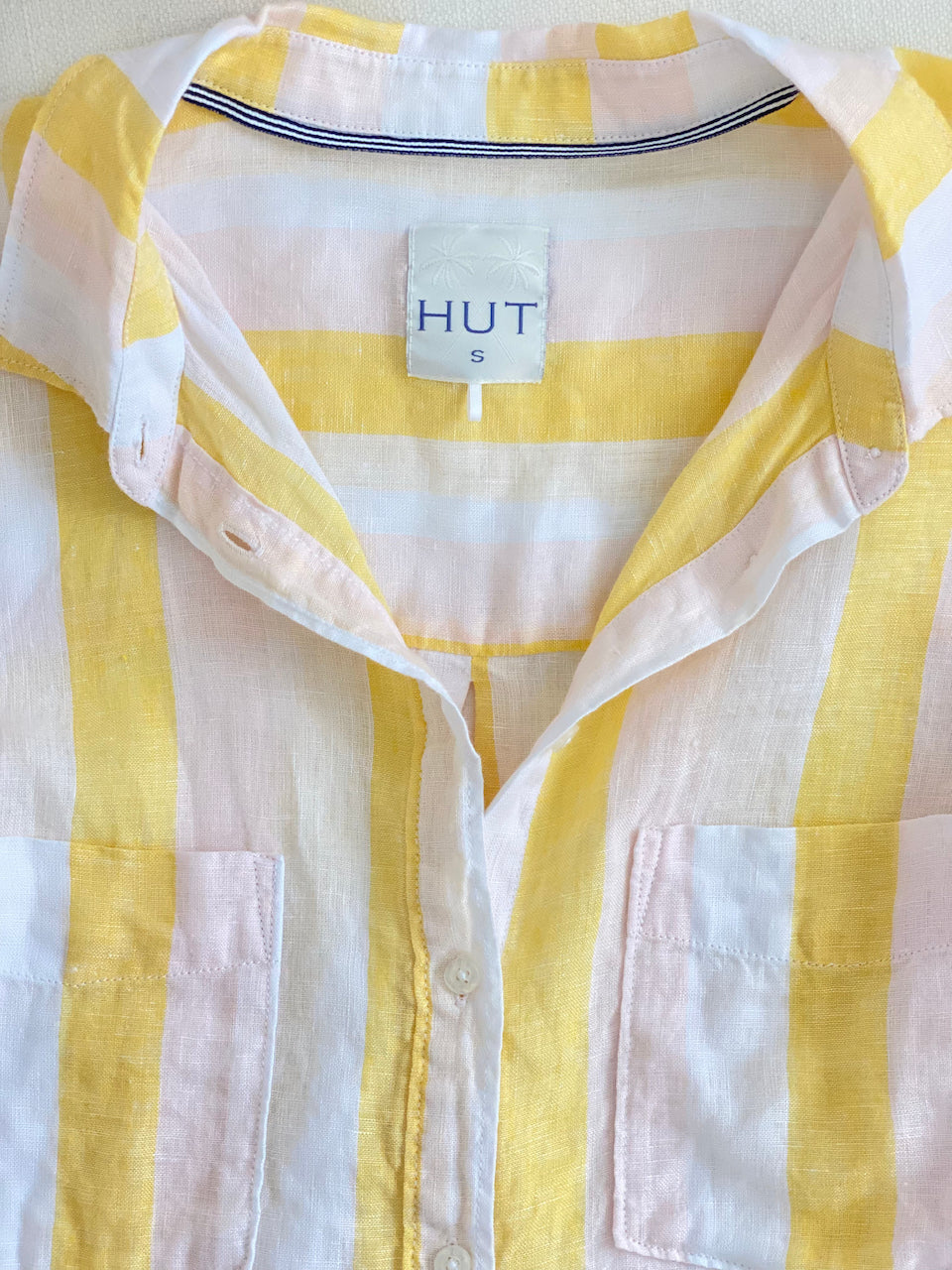 Sunset Stripe Boyfriend Linen Shirt