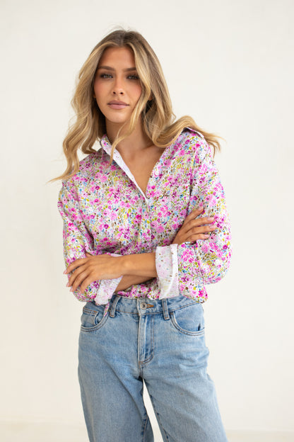 Afternoon Tea Boyfriend Linen Shirt