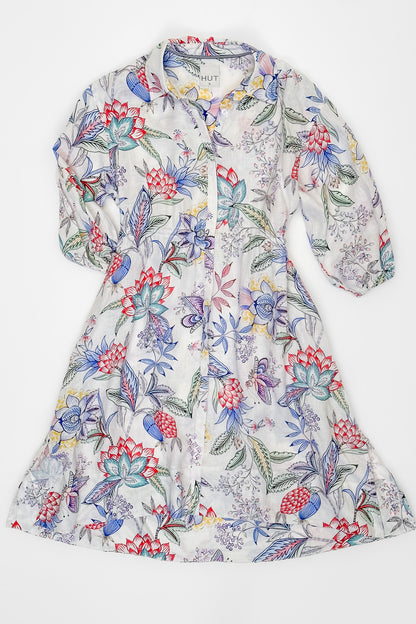 Summer Palace Drawstring Midi Dress