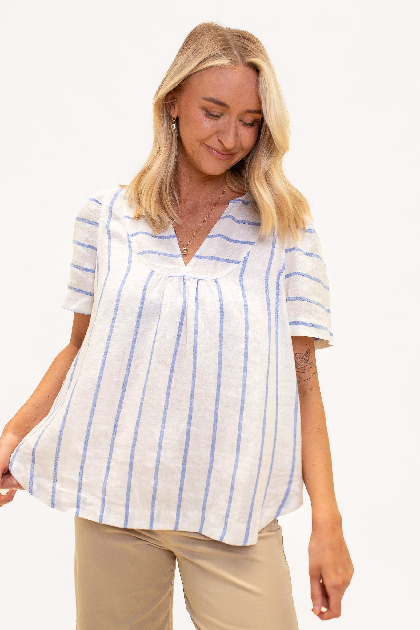 Crystal Stripe Kimberly Top