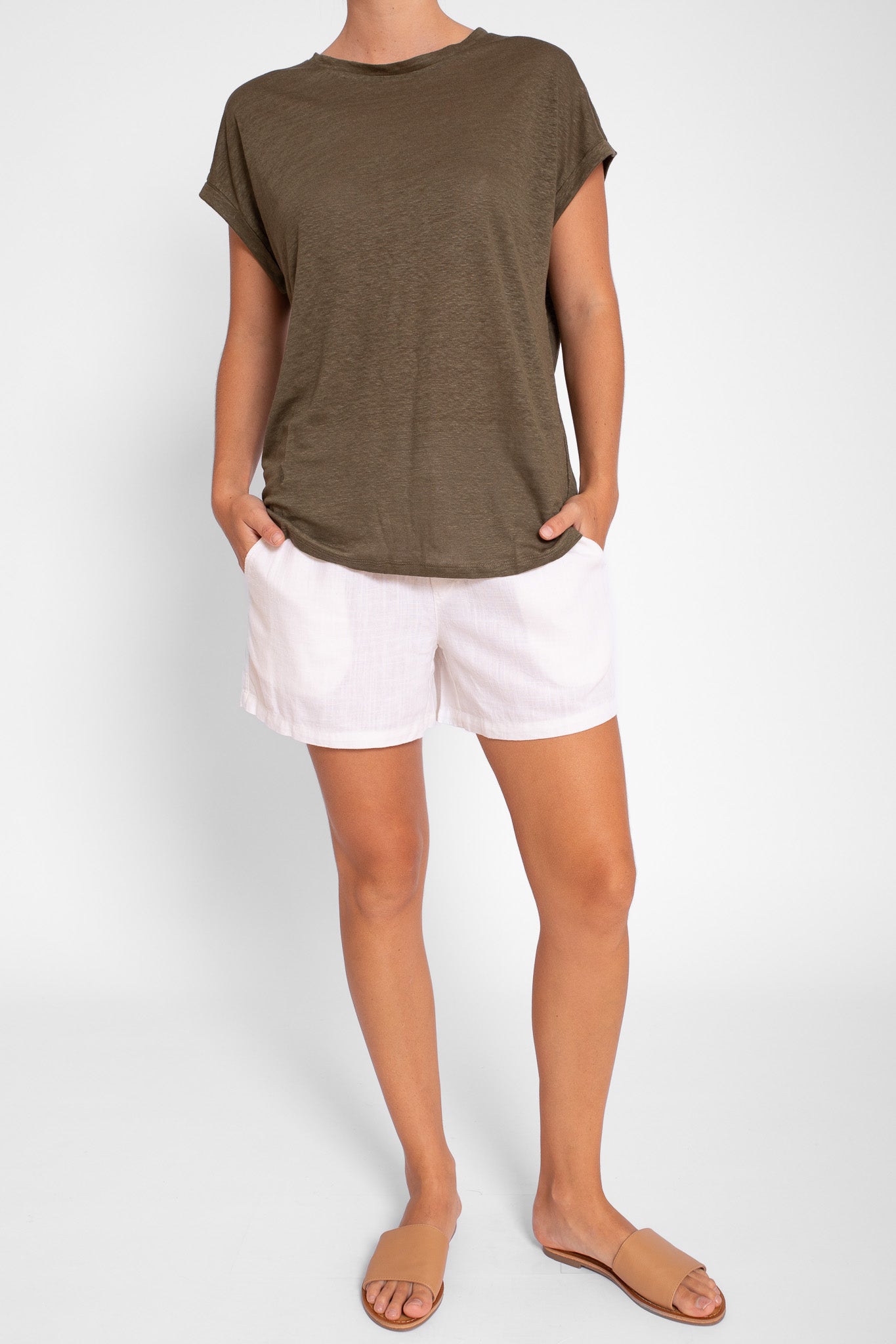 Fern Green Linen Tee
