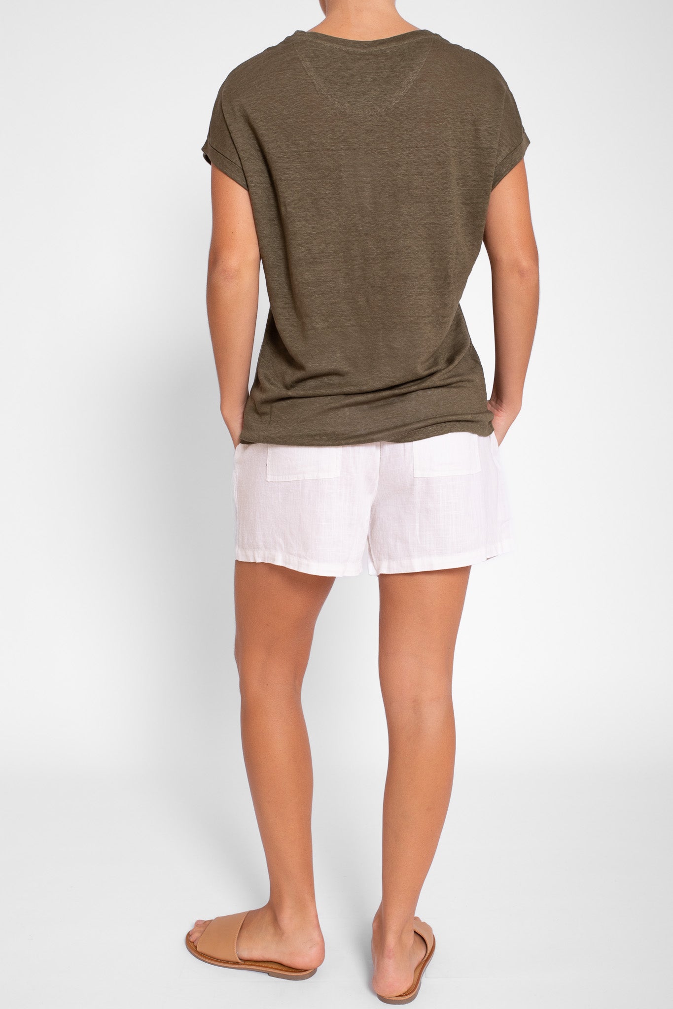 Fern Green Linen Tee