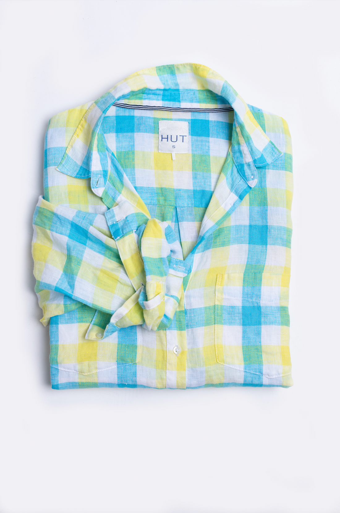 Sunshine Check Boyfriend Linen Shirt