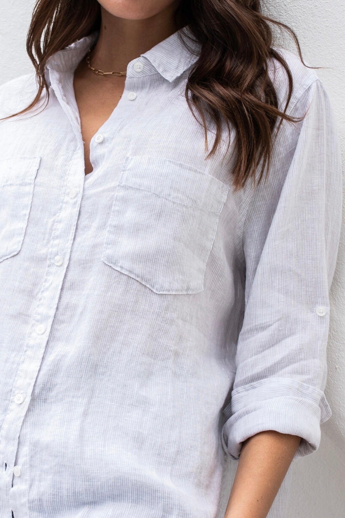 Silver Nano Stripe Boyfriend