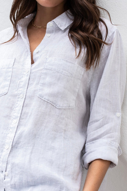 Silver Nano Stripe Boyfriend