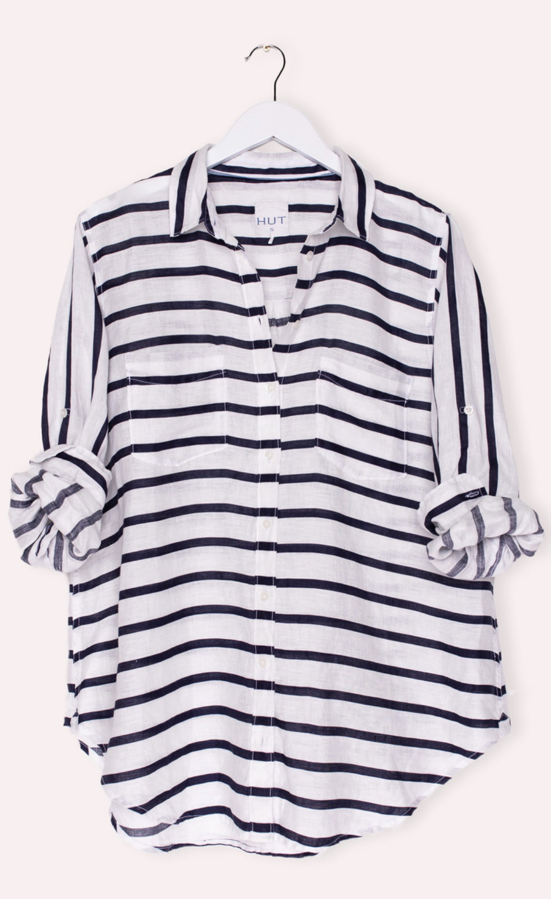 Navy Horizontal Stripe Boyfriend