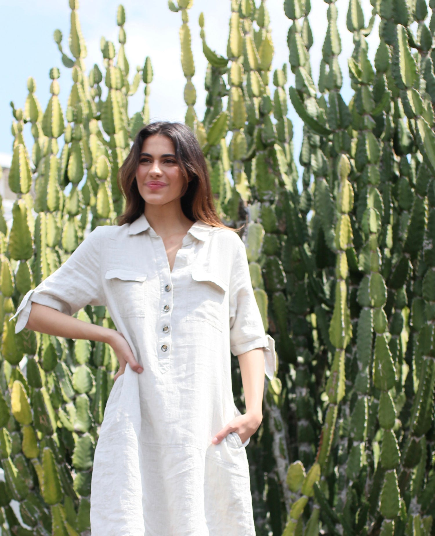 Safari Linen Dress HUT clothing Warehouse Sale Safari Linen Dress HUT clothing Warehouse Sale
