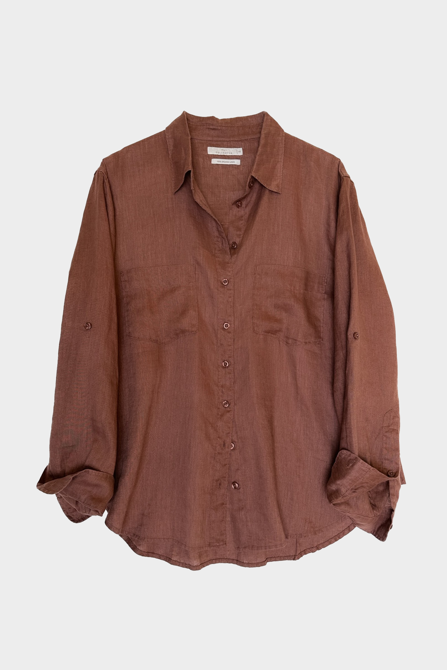 Cinnamon Boyfriend Linen Shirt - HUT Collective