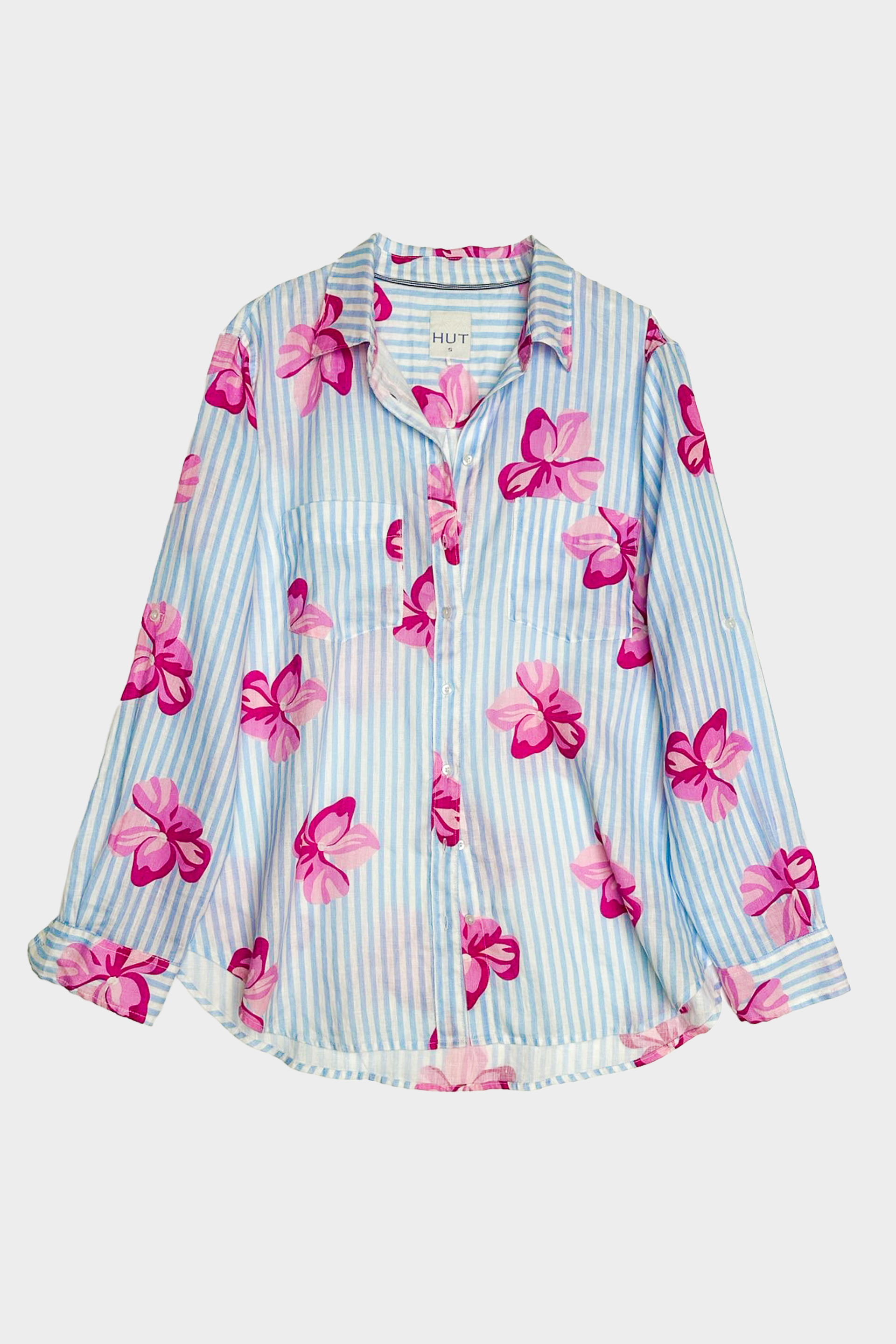 Floral Fling Boyfriend Linen Shirt