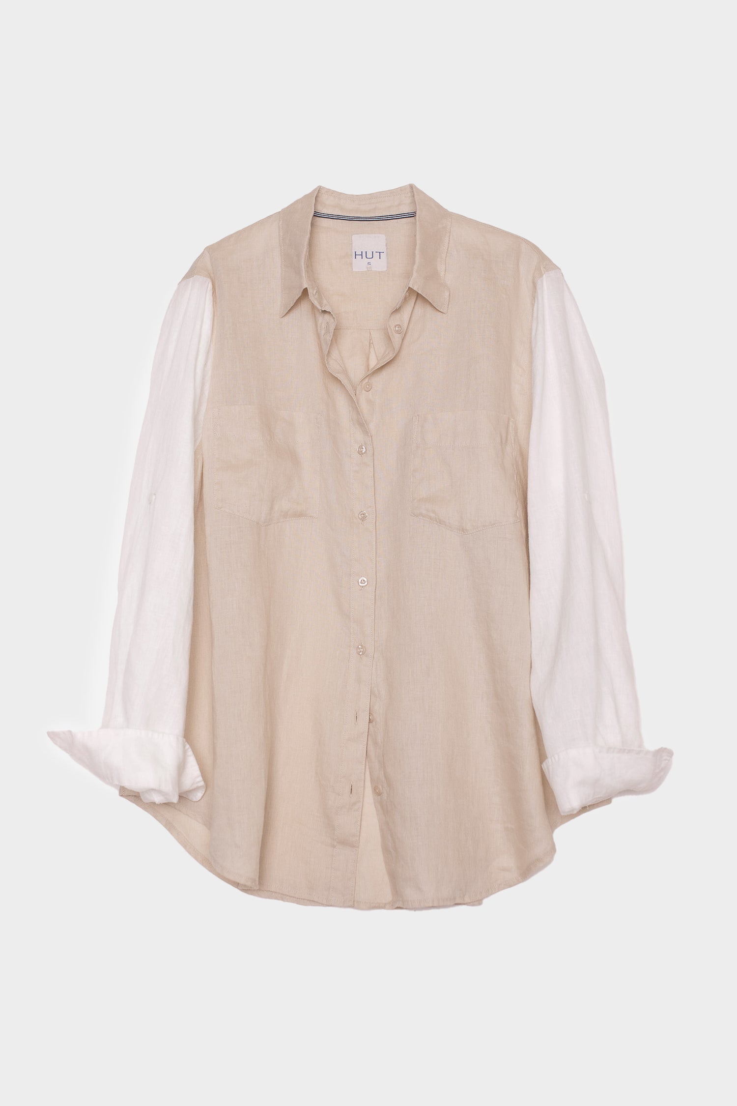 Sandy Splash Boyfriend Linen Shirt