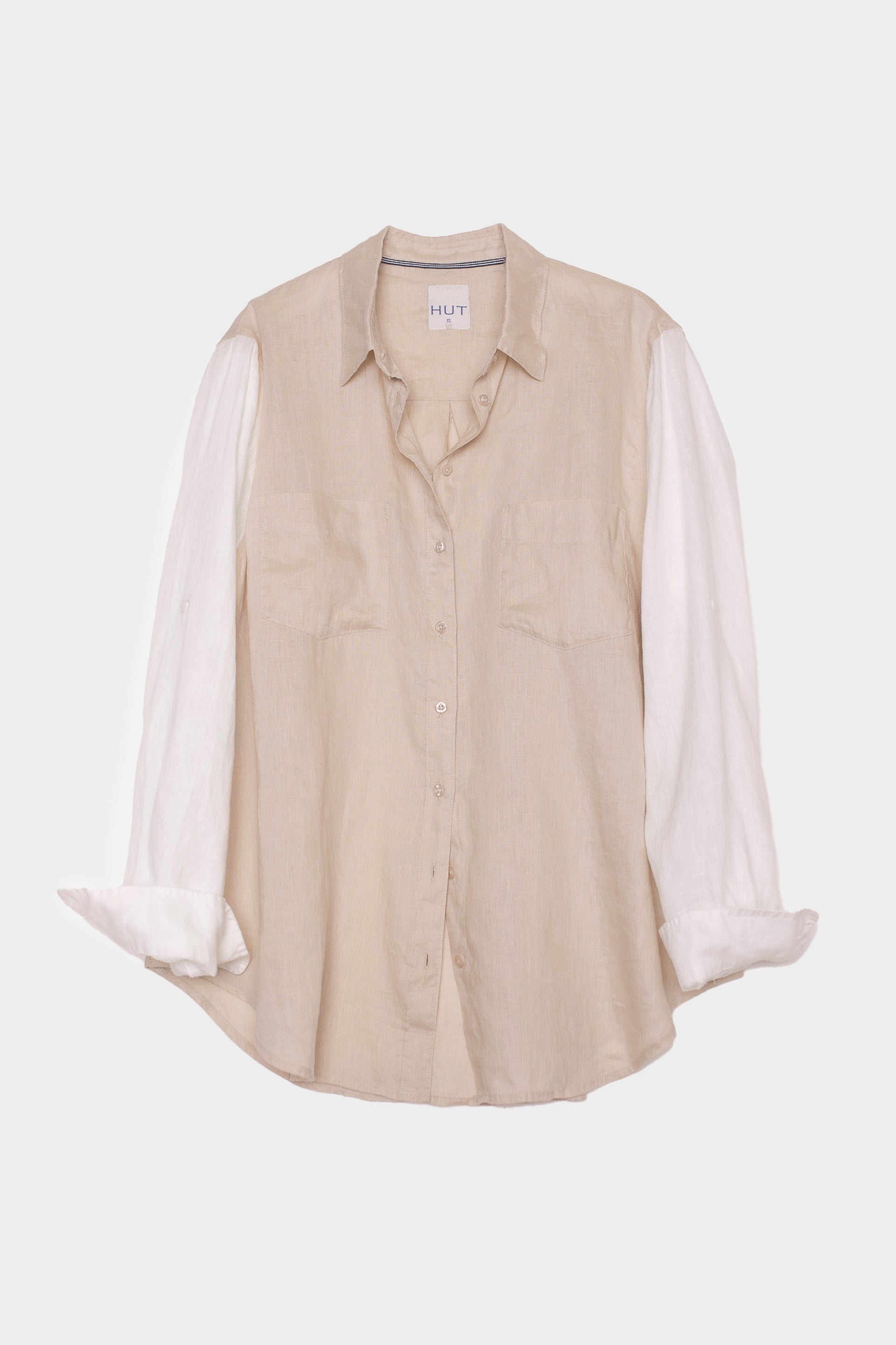 Sandy Splash Boyfriend Linen Shirt
